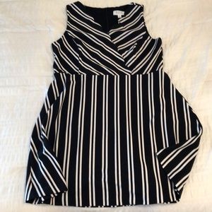 ELLE A-Line Black & White Dress